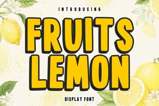 Fruits Lemon Font